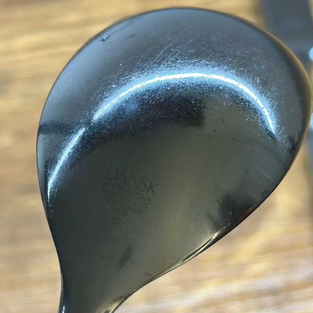 Dansk Anvil Korea Knife and Soup Spoon Stainless‎ Steel Flatware SCRATCHED